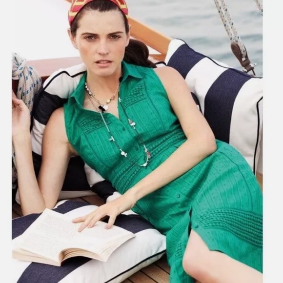 ⭐️BOGO FREE⭐️ Anthropologie Maeve sleeveless green dress - Picture 2 of 11